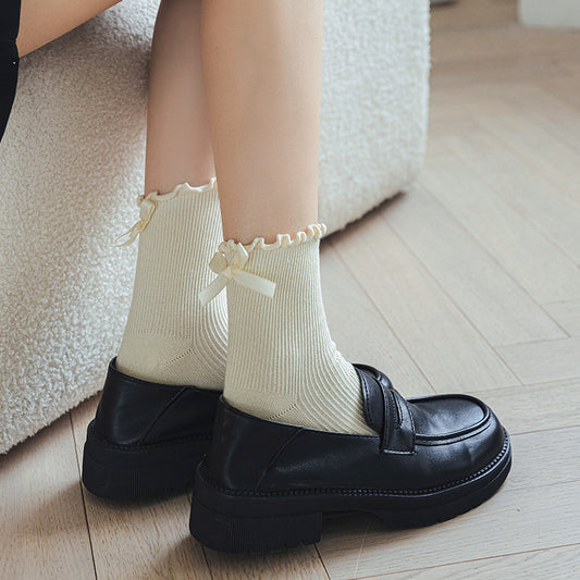 Wooden Ear Tube Socks Female
