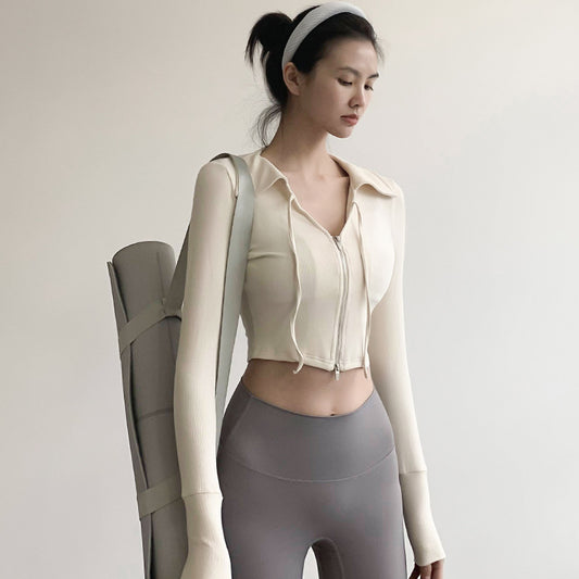 Autumn And Winter Yoga Jacket Running Quick-drying Long Sleeve