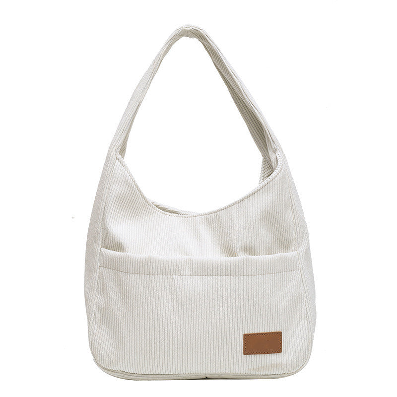 Fashion Trend High Capacity Corduroy Shoulder Bag