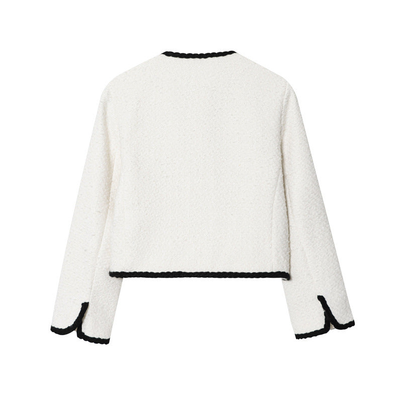 Fashion Women's Wear Trim Velvet Coat