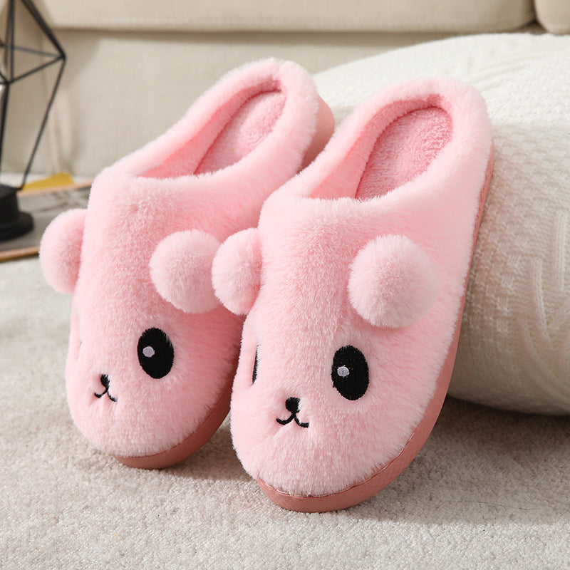 Cotton Slippers Couple Autumn And Winter Cute Cartoon Home Indoor