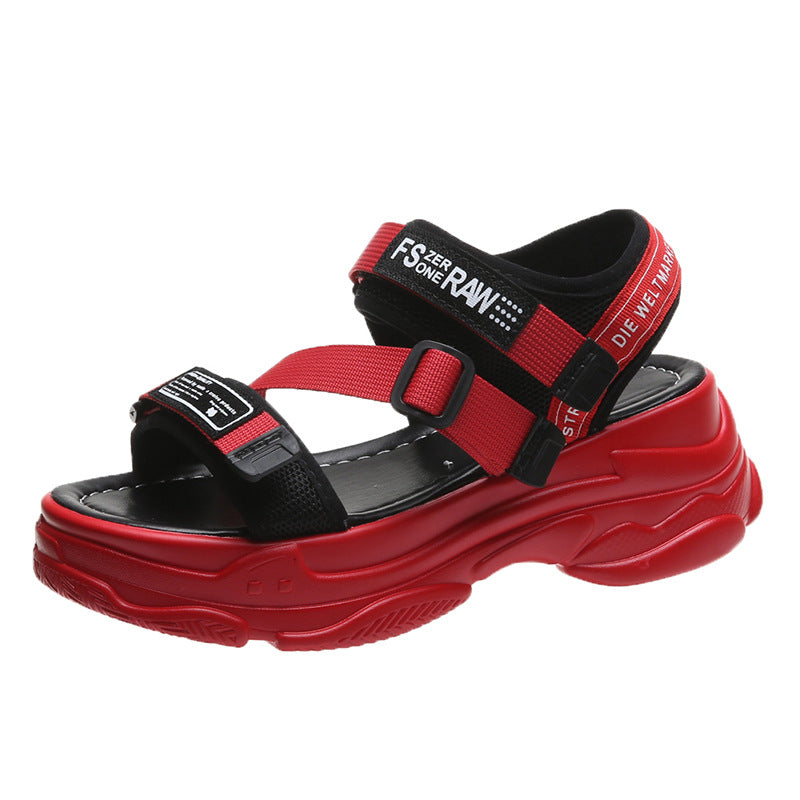 Beach sandals increased platform women's shoes