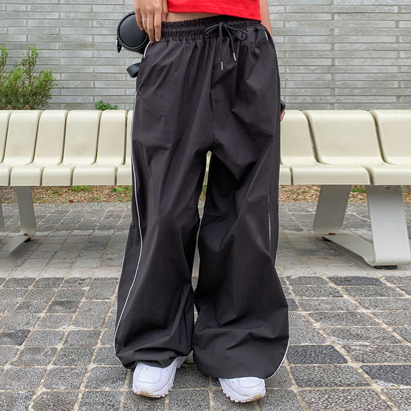 Straight All-matching Elastic Waist Pants