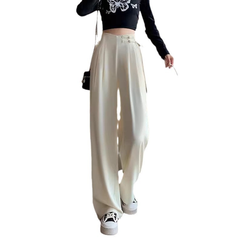 Straight Casual Wide-leg Pants