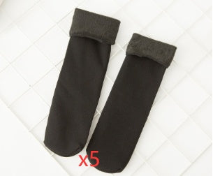Plus velvet thick snow day warm floor socks autumn and winter in the tube home socks men socks couple socks