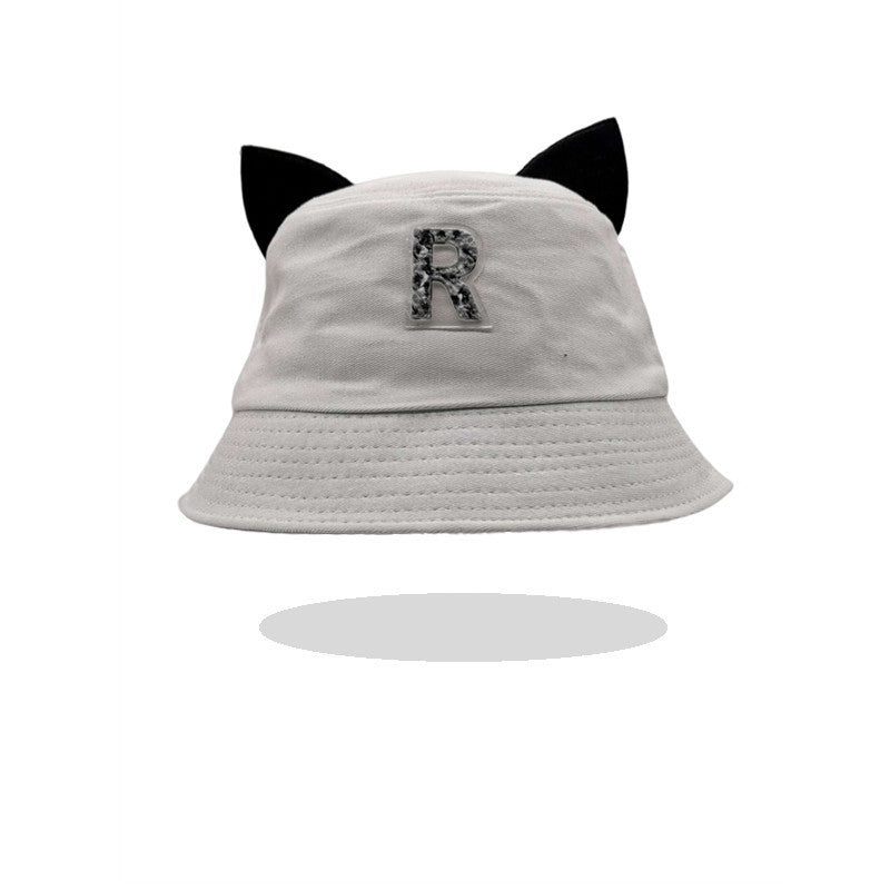 Cat Ears Girl Ribbon Bucket Hat