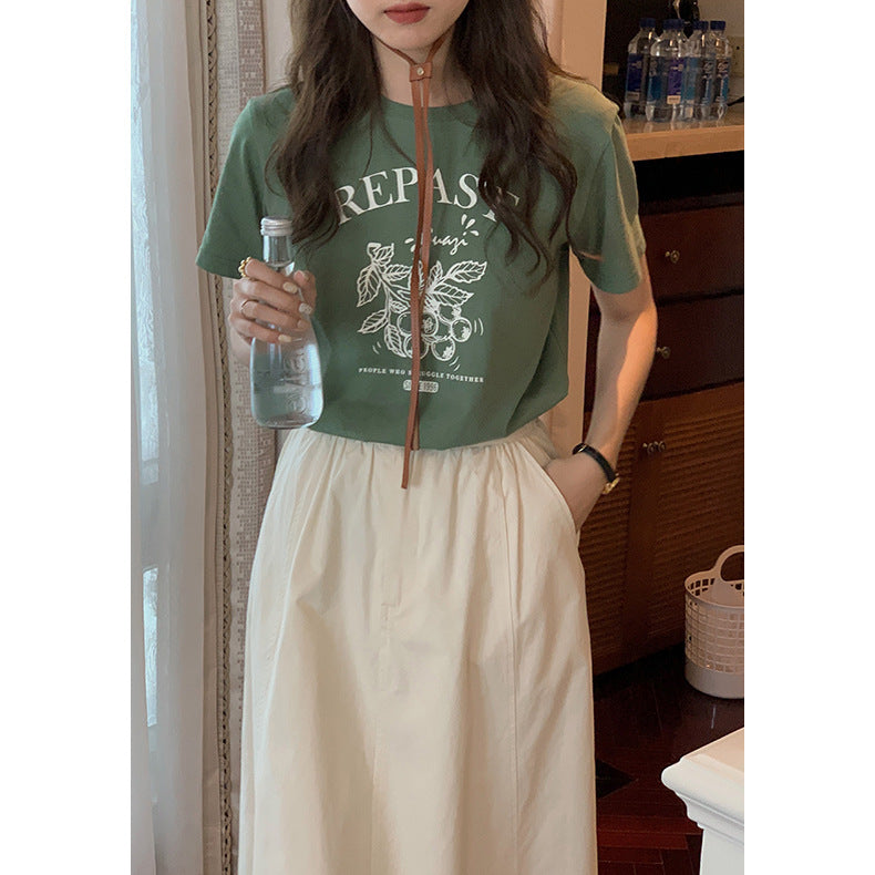 New Round Neck Loose And Slim Women's T-shirt