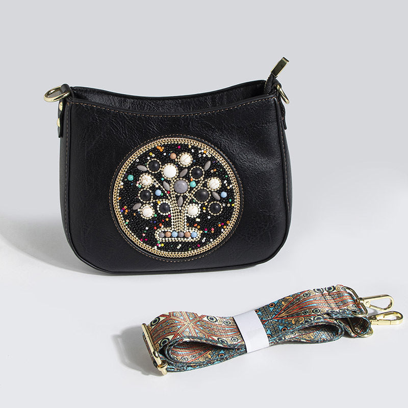Perle Turkis Etnisk Stil Tote Spand Skulder Crossbody Taske