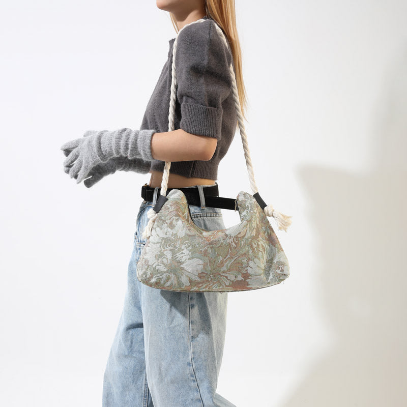 Printet Skuldertaske Mode Leopardprint Stor Kapacitet Crossbody Dametaske