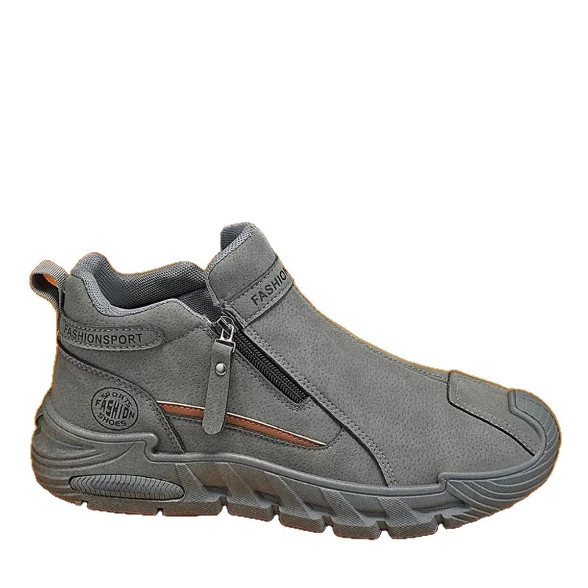 Trendy Mens Slip-resistant Workwear Shoes, Versatile Mens Footwear With A Zipper