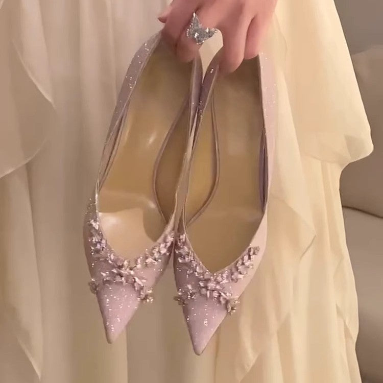 Wedding Shoes Stiletto Rhinestone High Heels