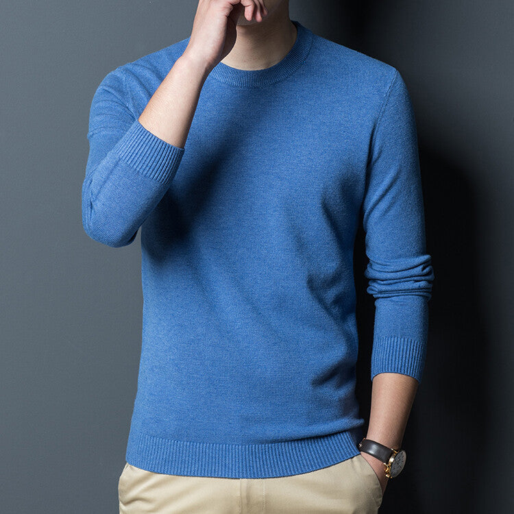 Men's Round Neck Thin Knitted Sweater