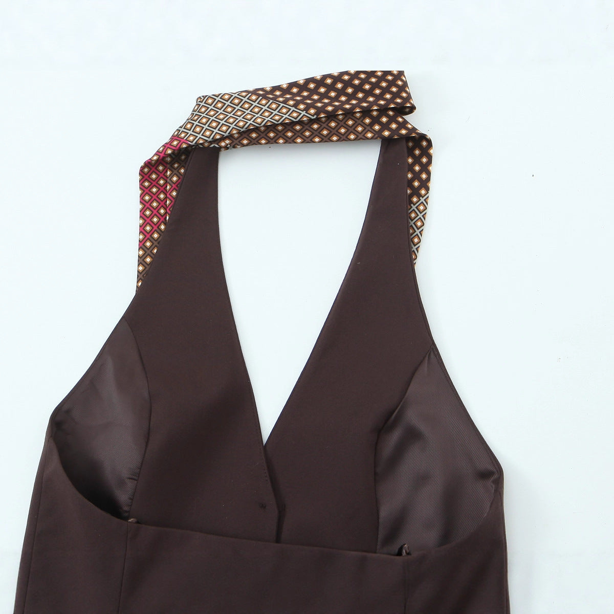 Women's Tie-clip Necklace Vest Top