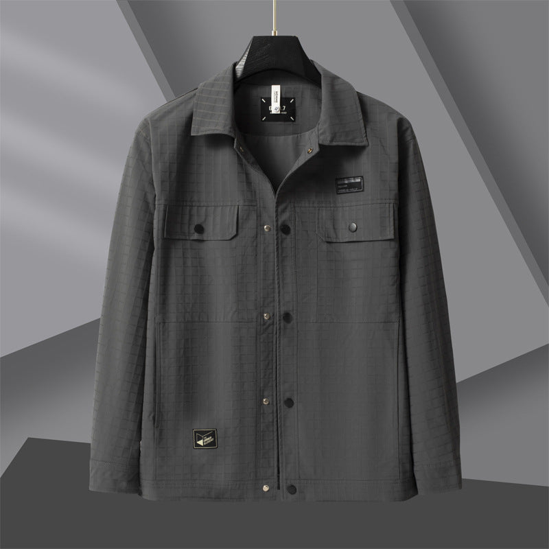 Plus-sized Size Plaid Jacket For Men