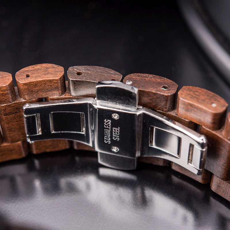 Men's fashion simple wooden watch