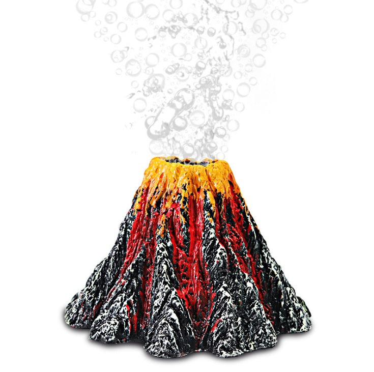 Fish Tank Creative Ornament Volcano Package