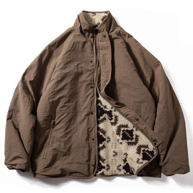 Men's Autumn Fleece-Lined Thermal Double-Sided Loose Casual Top