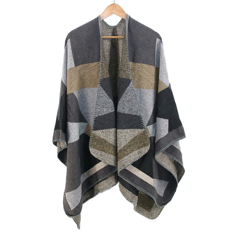 Women's Cape Thickened Cashmere Like Warm Cape