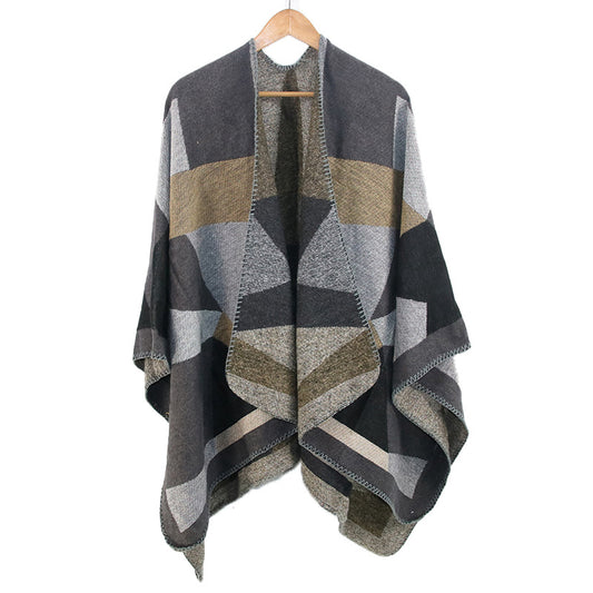 Women's Cape Thickened Cashmere Like Warm Cape