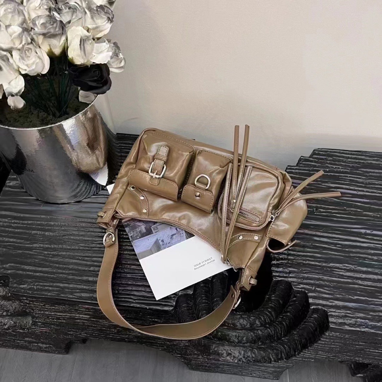 Women's Motorcycle Multi-pocket Shoulder Bag