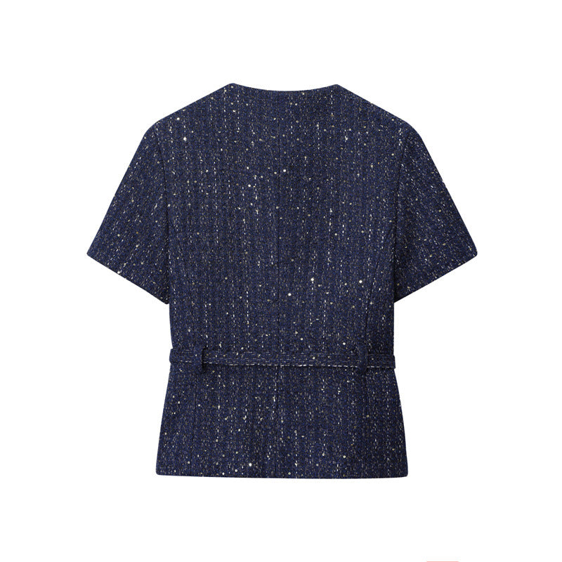 Women's Vest With Belt Texture
