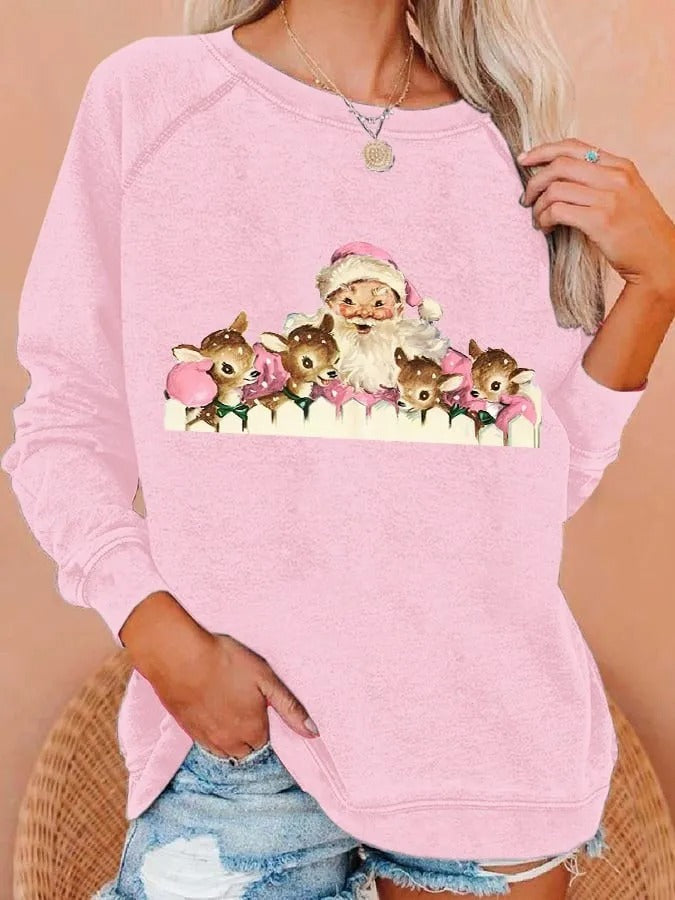 Dame Sports- og Fritidsrundhals Pullover Uden Hætte Langærmet Sweater