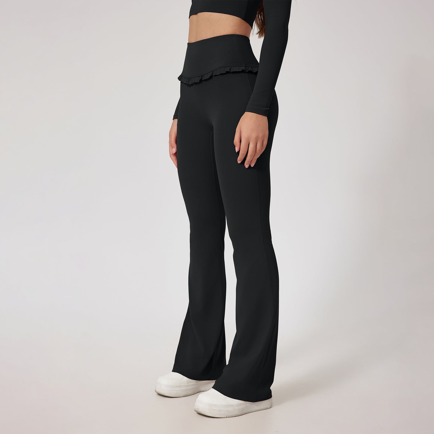 High-waisted Hip-lifting Lace Nude Yoga Casual Trousers