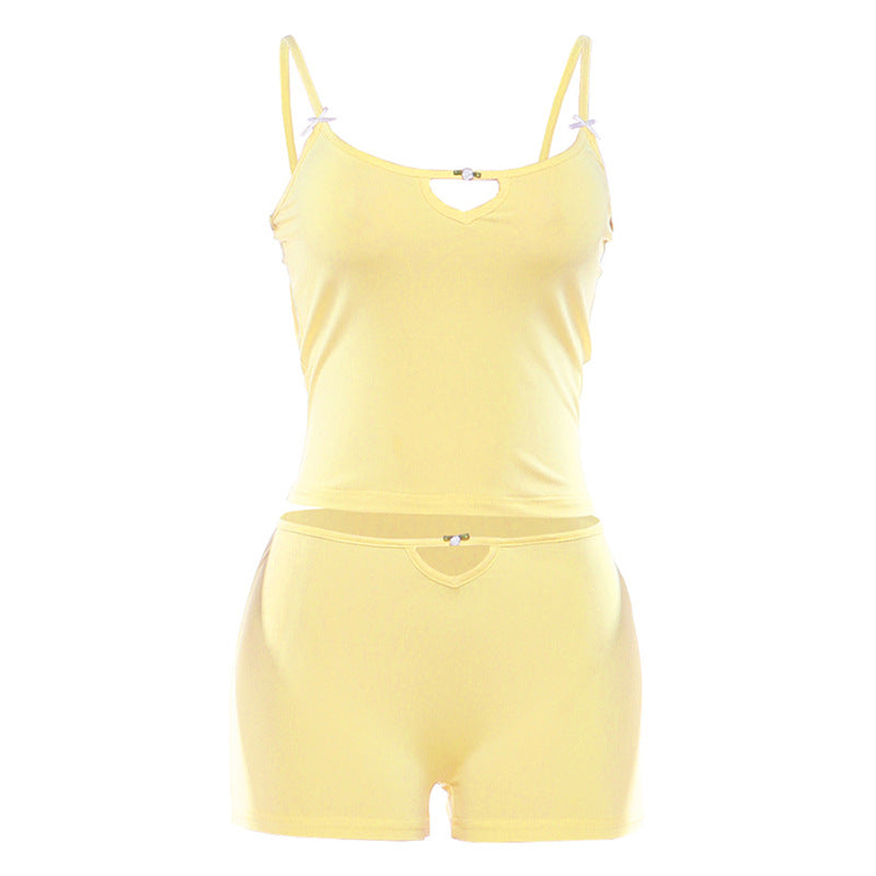 Slim-fit Camisole And Shorts Set