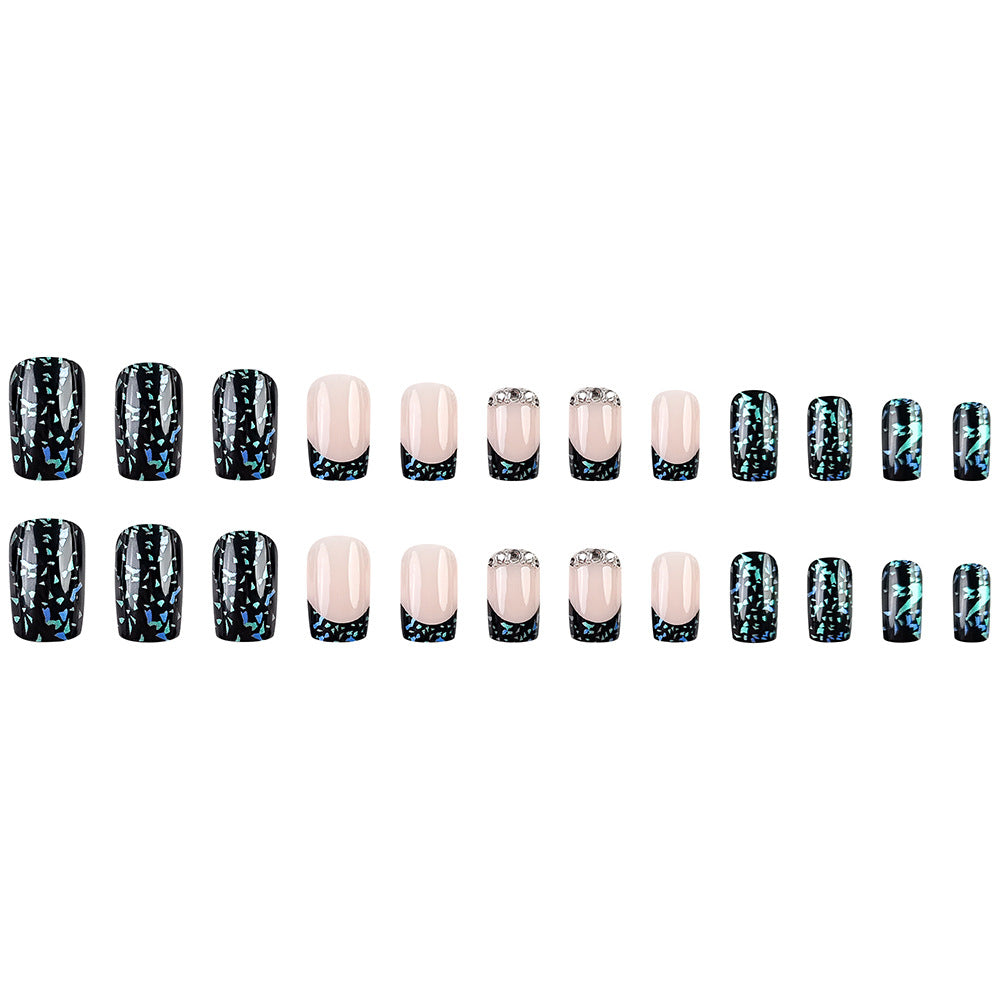 Emerald French Entry Lux Nail Patch Sweet Cool Diamond European Square