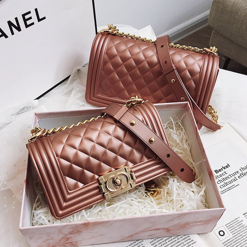 One-shoulder crossbody fashion chain bag