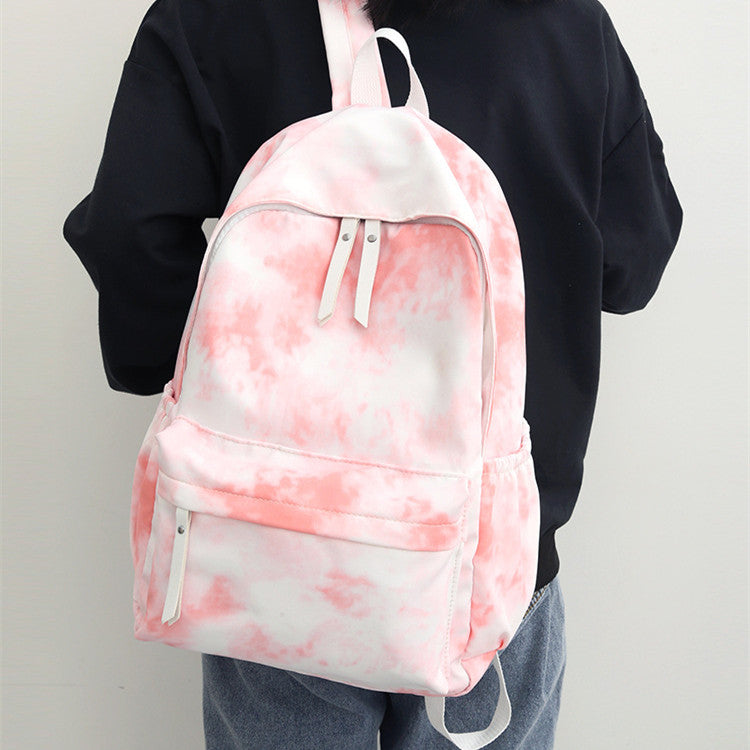 Students' Large Capacity Harajuku Fresh And Lovely Tie-dye Schoolbag