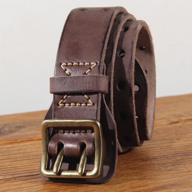 First Layer Cowhide Pure Copper Belt Men's
