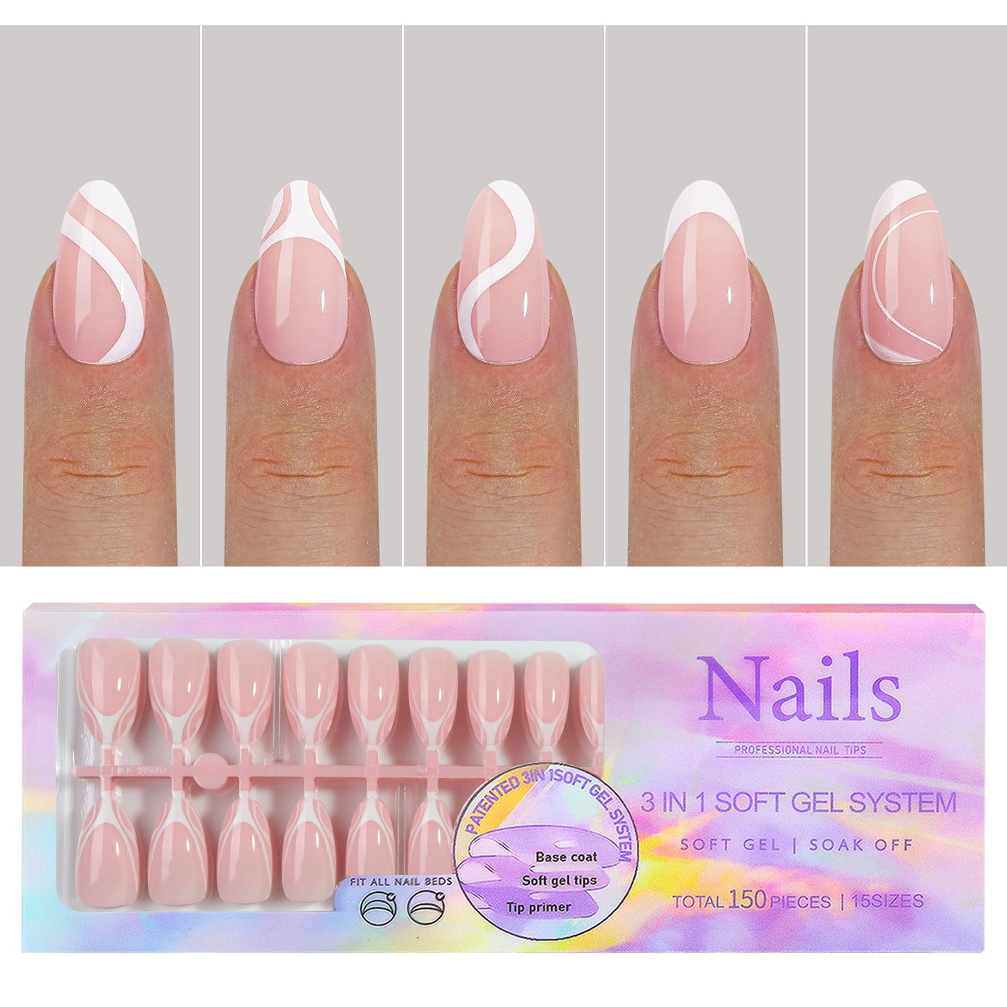 Manicure Wear Nail French Seamless Wear Nail Detachable