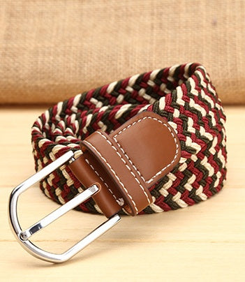 Elastic woven elastic men's belt