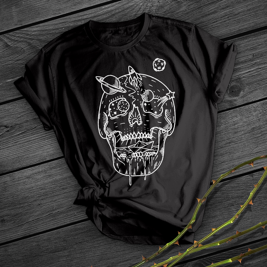 Space Surface Sort Kortærmet T-shirt