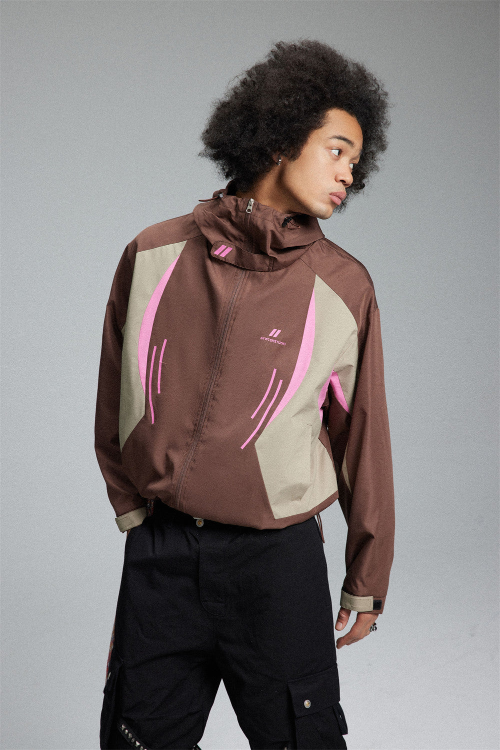 Stitching Contrast Color Men's Assault Jacket