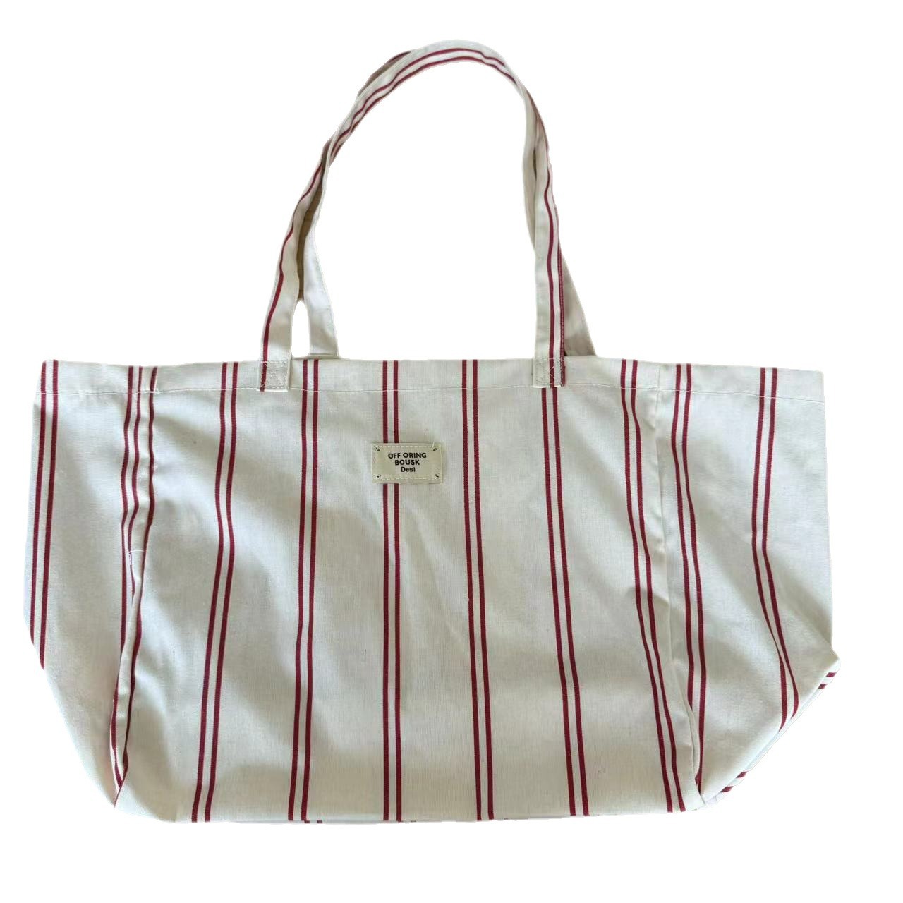 One-shoulder Striped Large Capacity Cloth Simple Bag