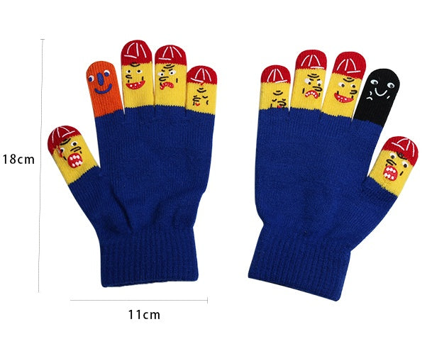 Cute face gloves