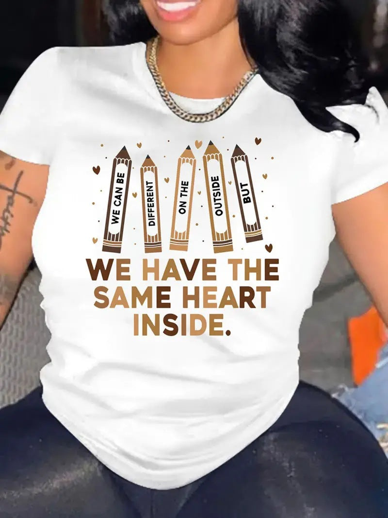 Printed Short-sleeved T-shirt Trendy