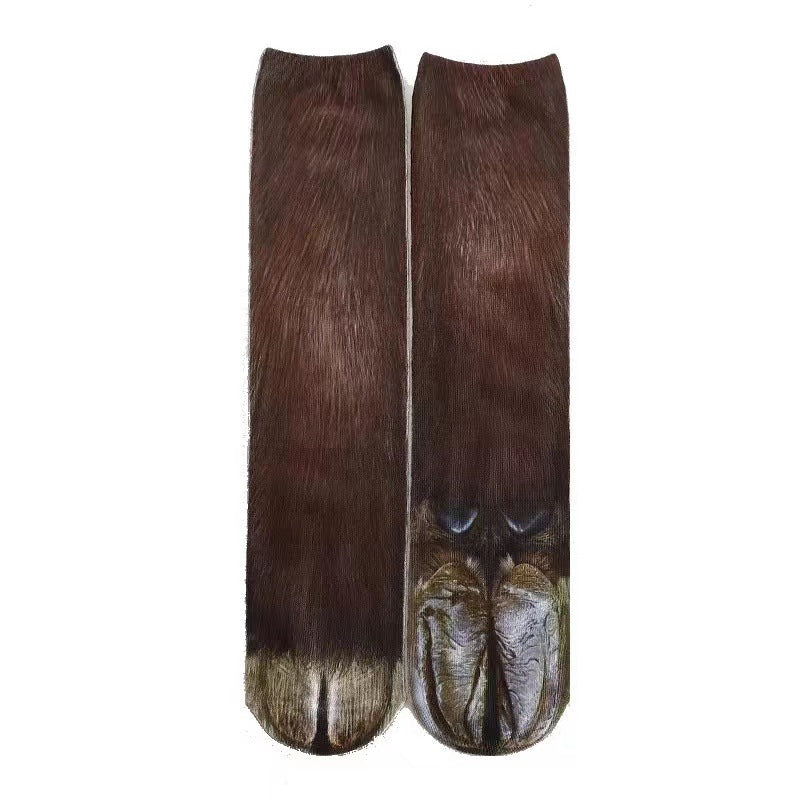 3D Animal Paw Tube Socks Funny Creative