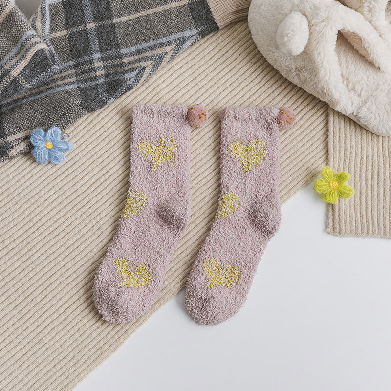 Coral fleece socks