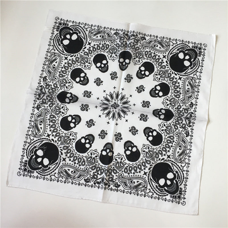 cotton  Kerchief Skull Print Scarf