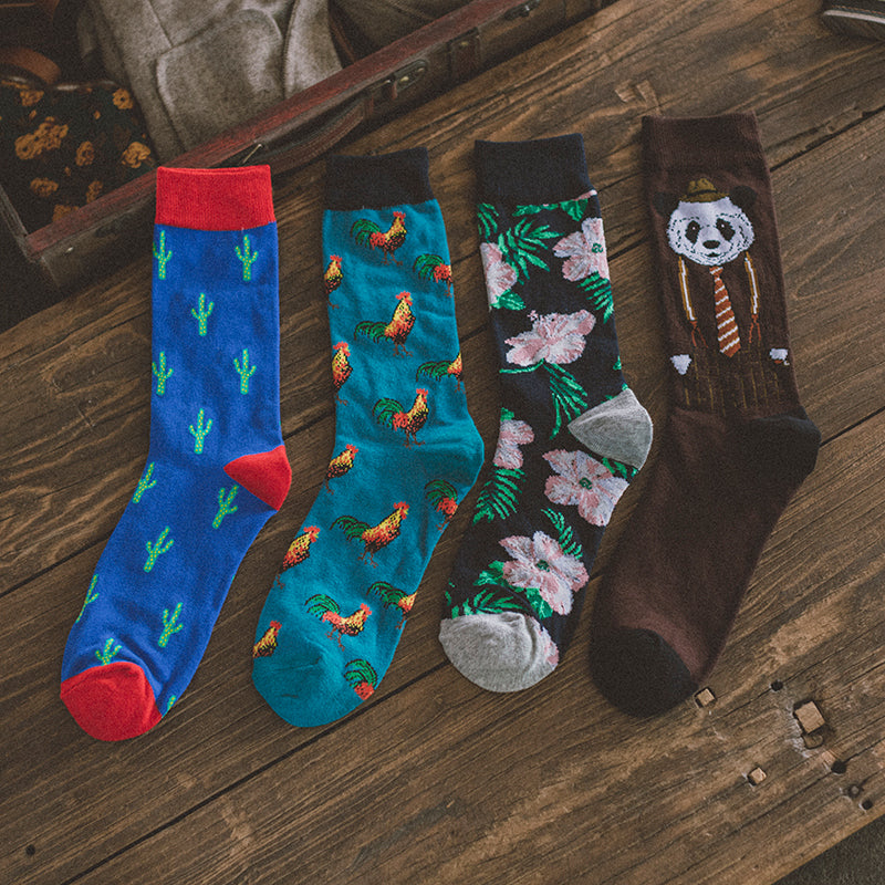 Men's British Retro Creative Gift Box Suit Socks