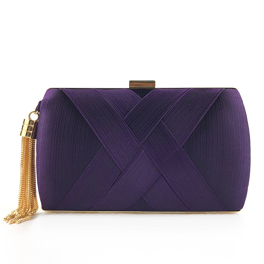 Aftenselskab Satin Mode Kvast Clutch