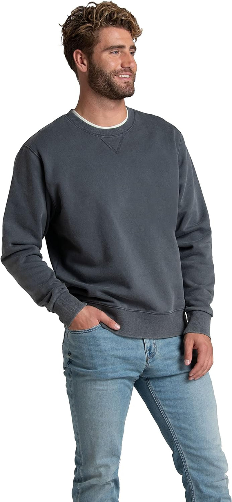Men'S Eversoft Fleece Crewneck Sweatshirts, Moisture Wicking & Breathable, Sizes S-4X