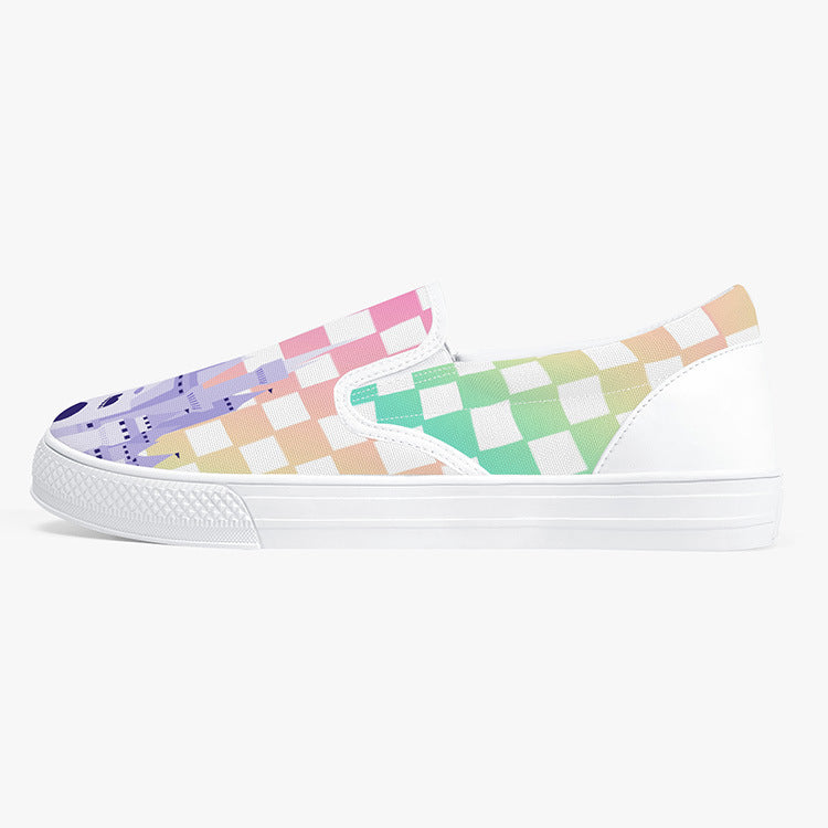Low-top Lace-up Platform Round-toe Canvas Canvas Shoes