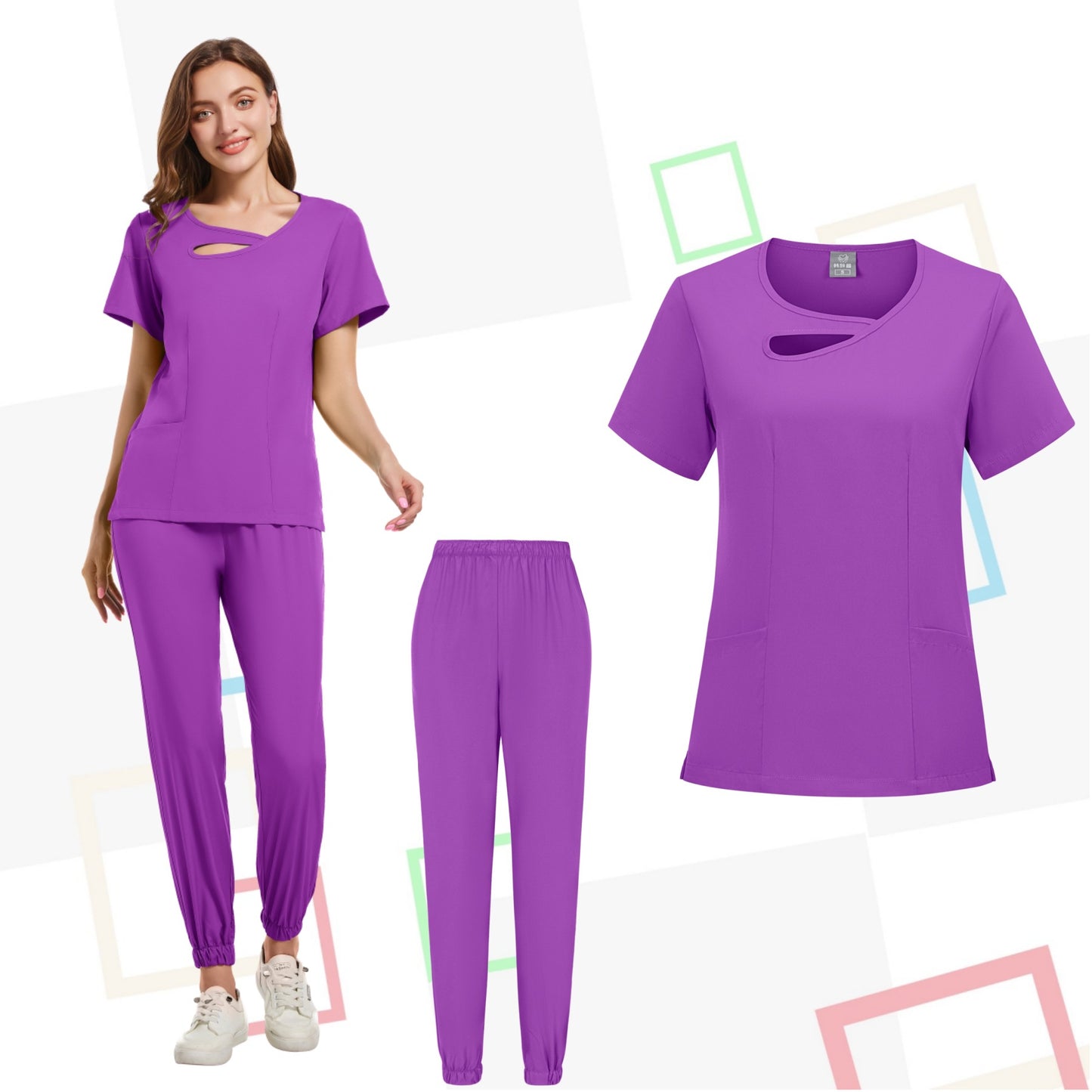 Summer Lightweight, Stretchy, Quick-drying Nurse Uniform Set