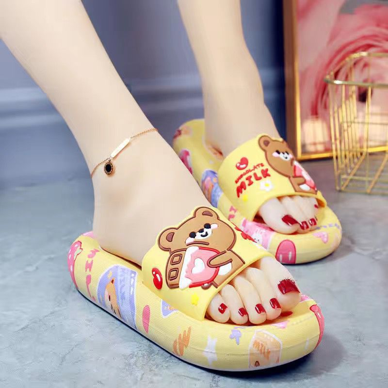 Cartoon Thick Flip-flops Home Indoor Non-slip Soft Bottom