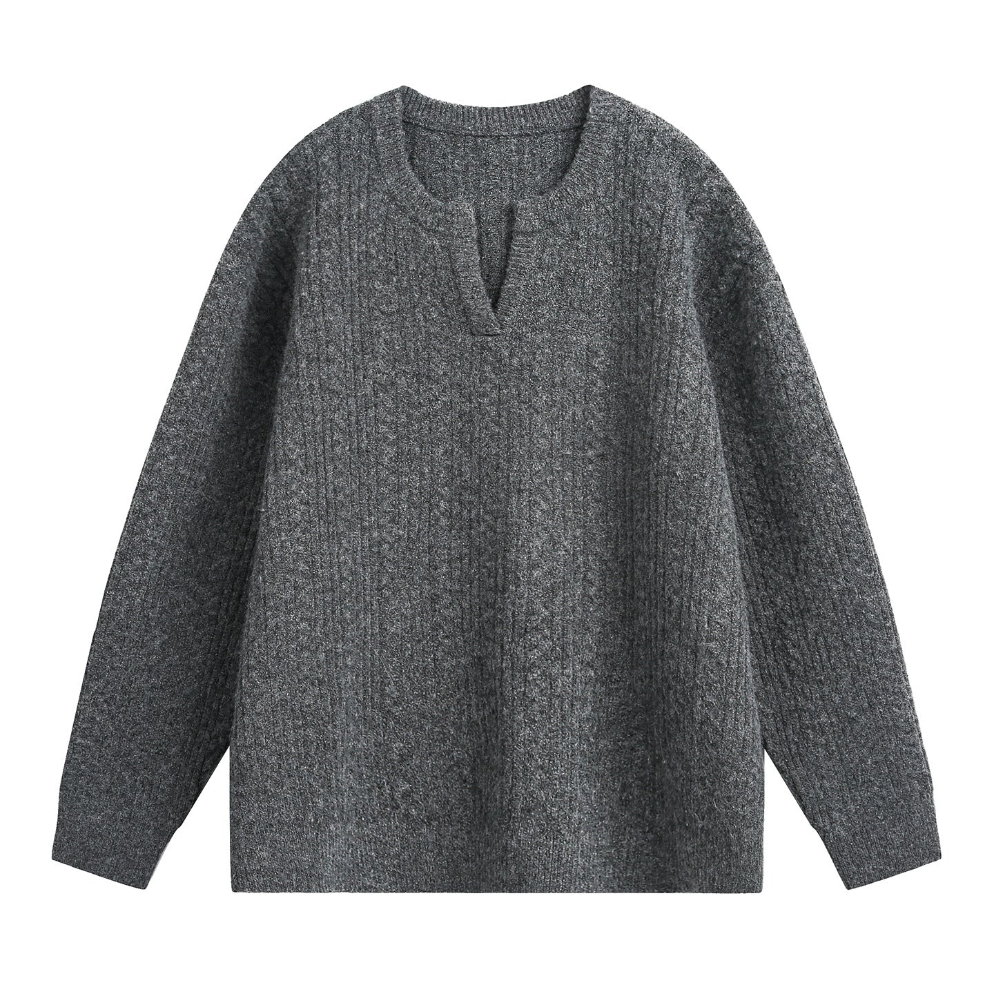 Retro Loose-fit Heavyweight Textured Knit Sweater Cardigan