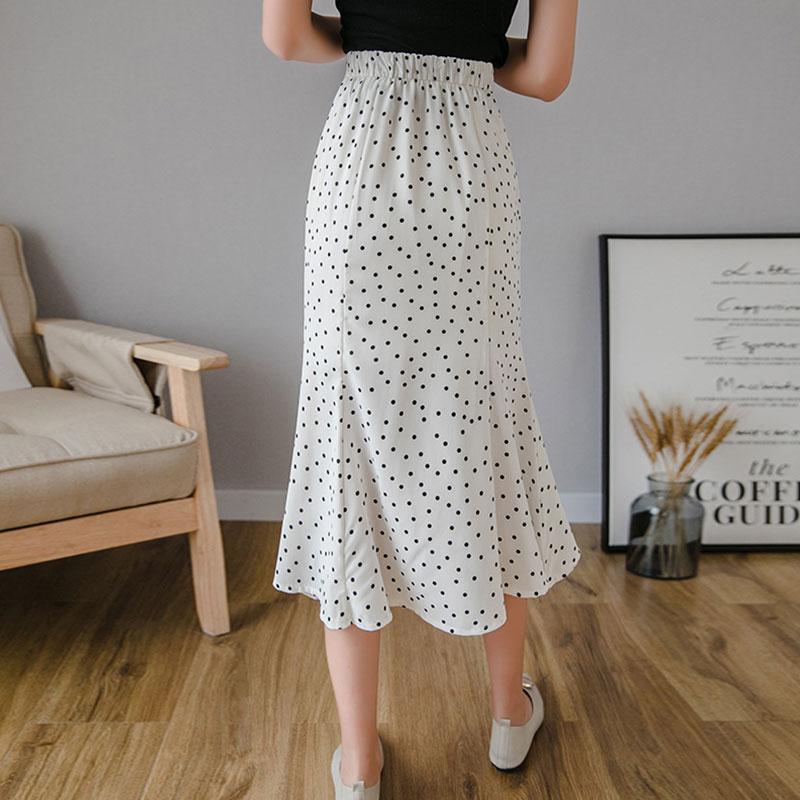 Polka Dot Skirt Women's High Waist